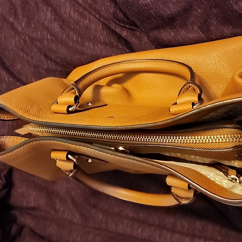 Kate Spade Larchmont Satchel In Warm Cognac Pebbled Leather - Picture 7 of 13